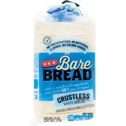 H-E-B Bare Bread Crustless White Sliced Bread