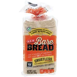 H-E-B Bare Bread Crustless Whole Wheat Sliced Bread