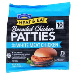 Hill Country Fare Heat & Eat Frozen Breaded Chicken Patties