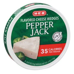 H-E-B Cheese Spread Wedges - Pepper Jack, 6 ct