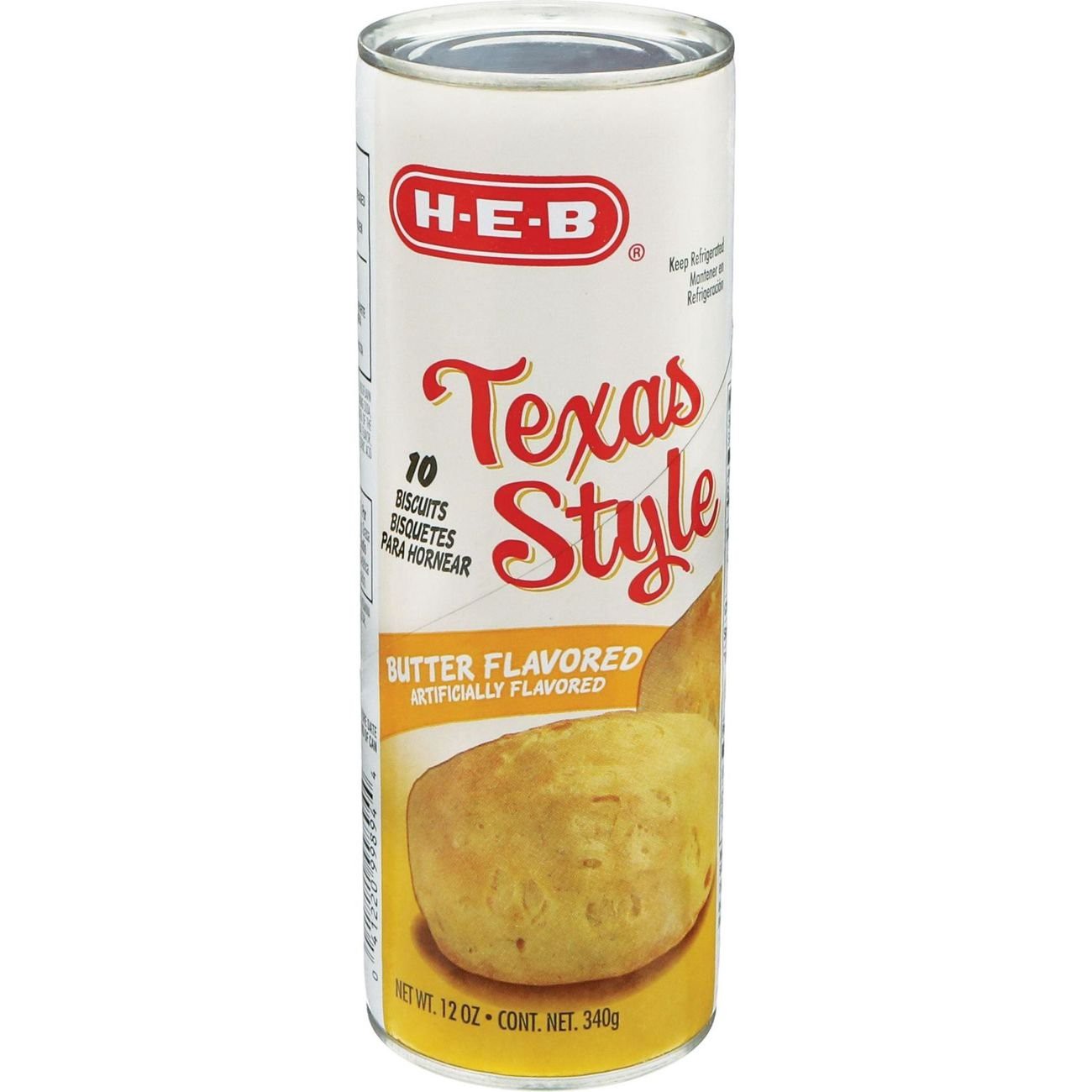 slide 1 of 1, H-E-B Texas-Style Butter-Flavored Biscuits, 10 ct