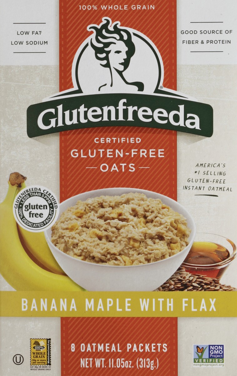 slide 3 of 4, Glutenfreeda Instant Oatmeal Banana Maple With Flax, 10.5 oz