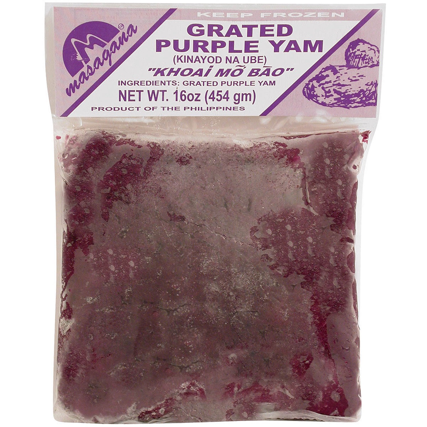 slide 1 of 1, Masagana Grated Purple Yam, 16 oz