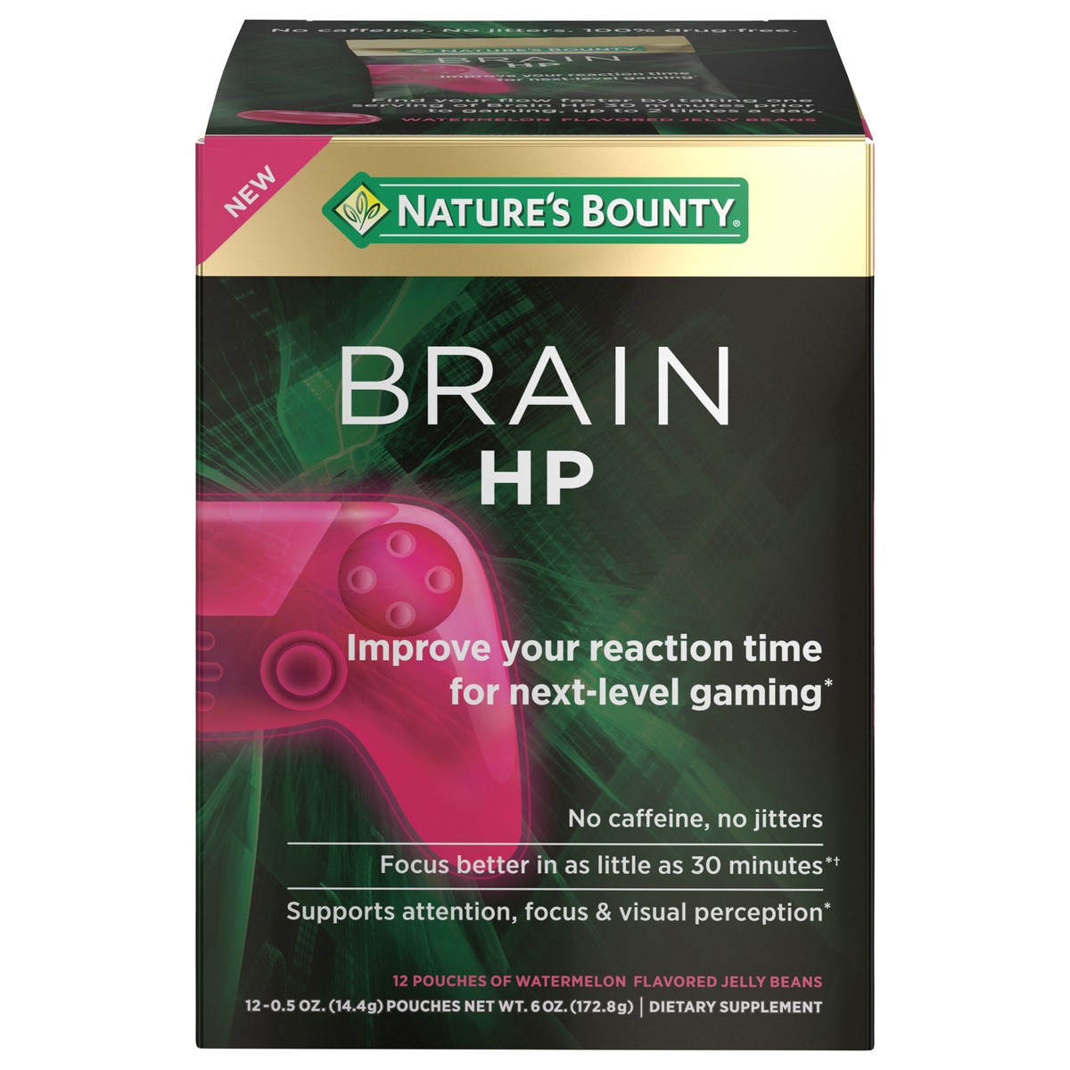 slide 3 of 11, Nature's Bounty Brain HP Watermelon Flavored Jelly Beans 12 ea, 12 ct