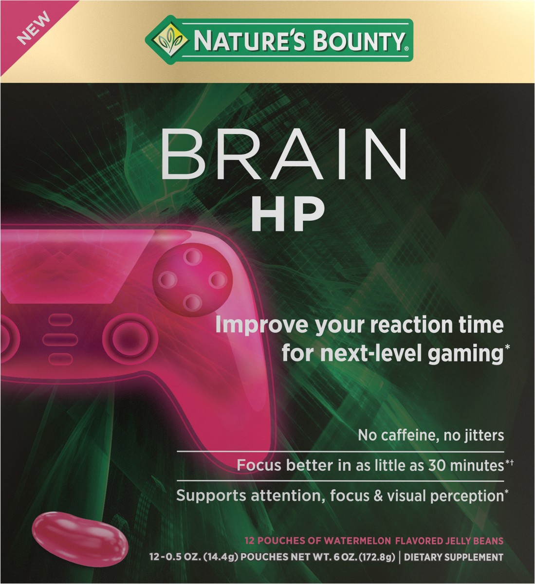 slide 11 of 11, Nature's Bounty Brain HP Watermelon Flavored Jelly Beans 12 ea, 12 ct