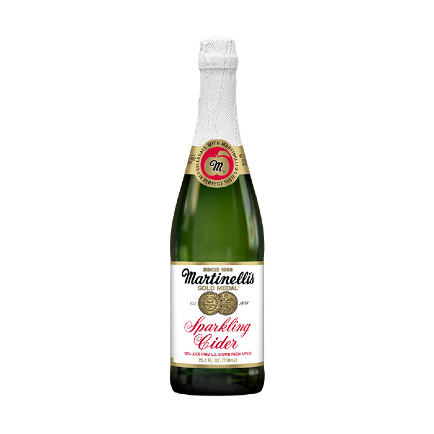 slide 1 of 2, Martinelli's Gold Medal Sparkling Cider 25.4 fl oz, 750 ml