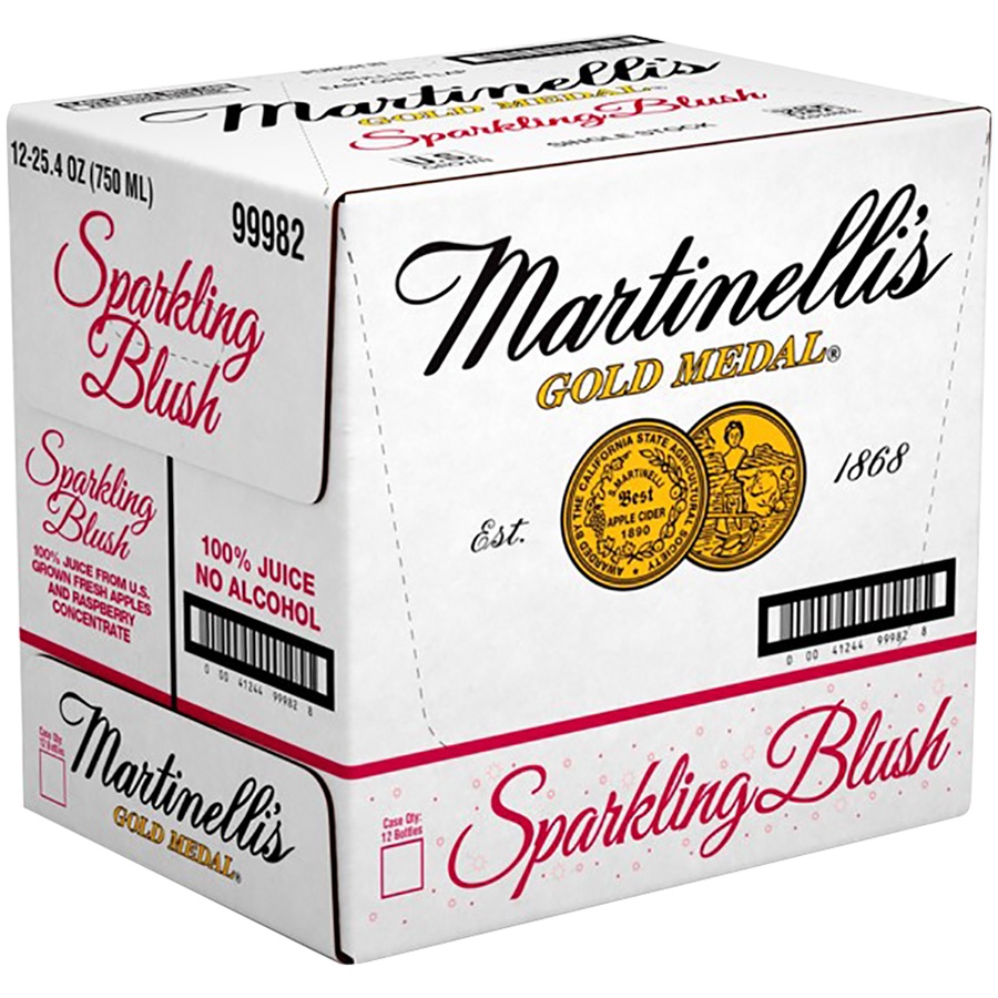 slide 2 of 3, Martinelli's Sparkling Blush 100% Juice 25.4 fl oz Bottle, 25.4 fl oz