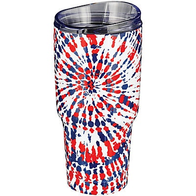 slide 1 of 1, Destination Holiday Patriotic Tie-Dye Stainless Steel Tumbler, 30 oz