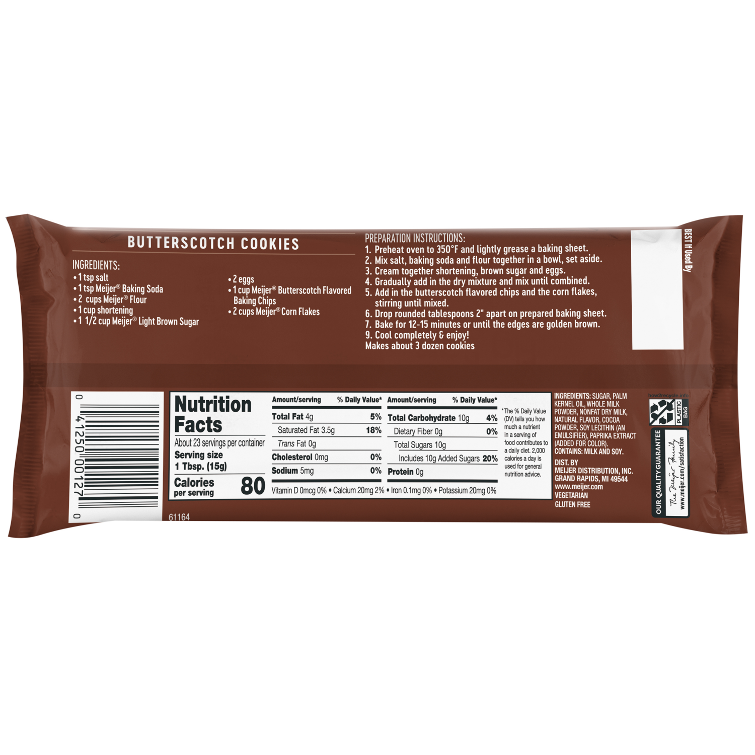 slide 2 of 2, Meijer Butterscotch Baking Chips, 12 oz