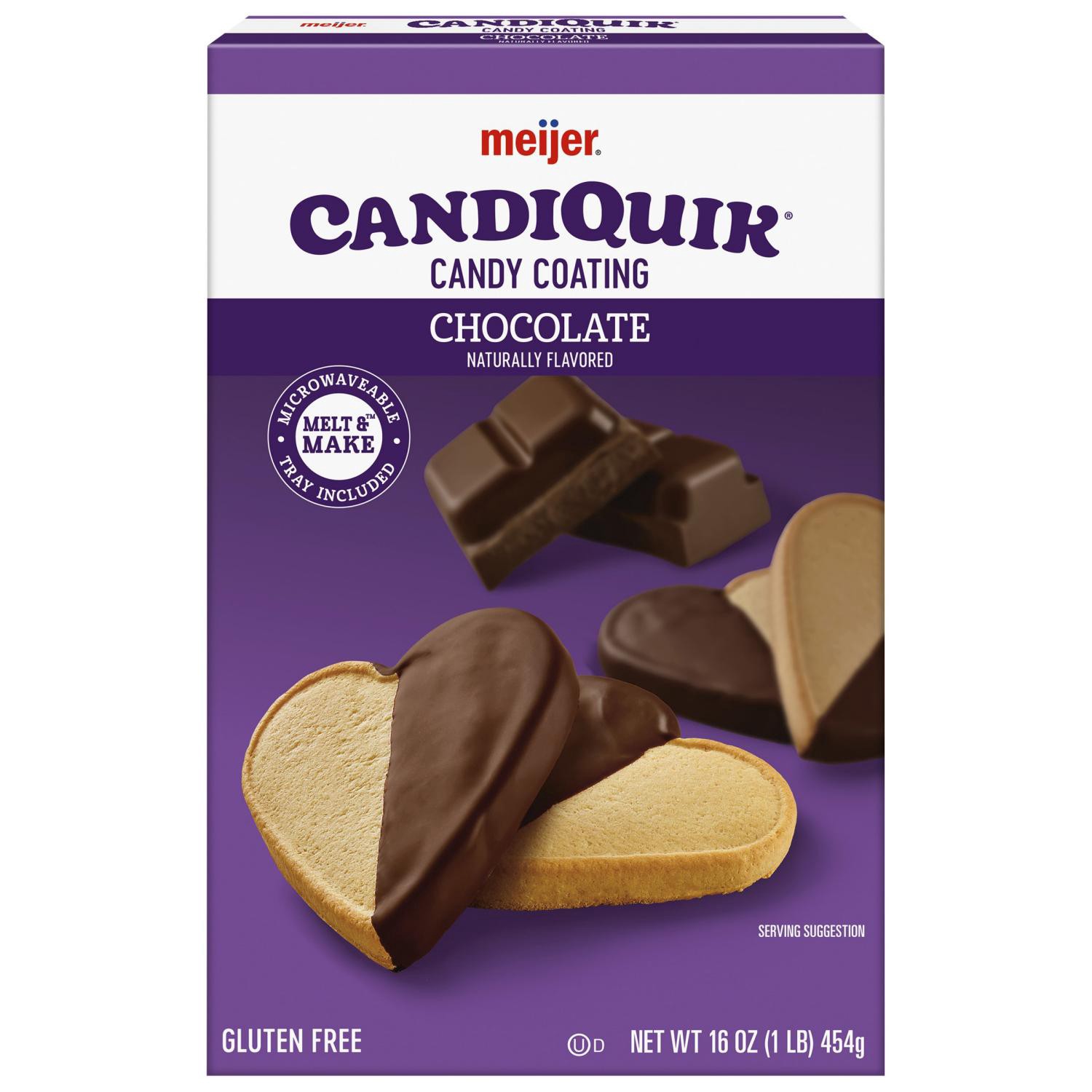 slide 1 of 2, Meijer Candiquik Chocolate Flavored Coating, 16 Oz, 16 oz