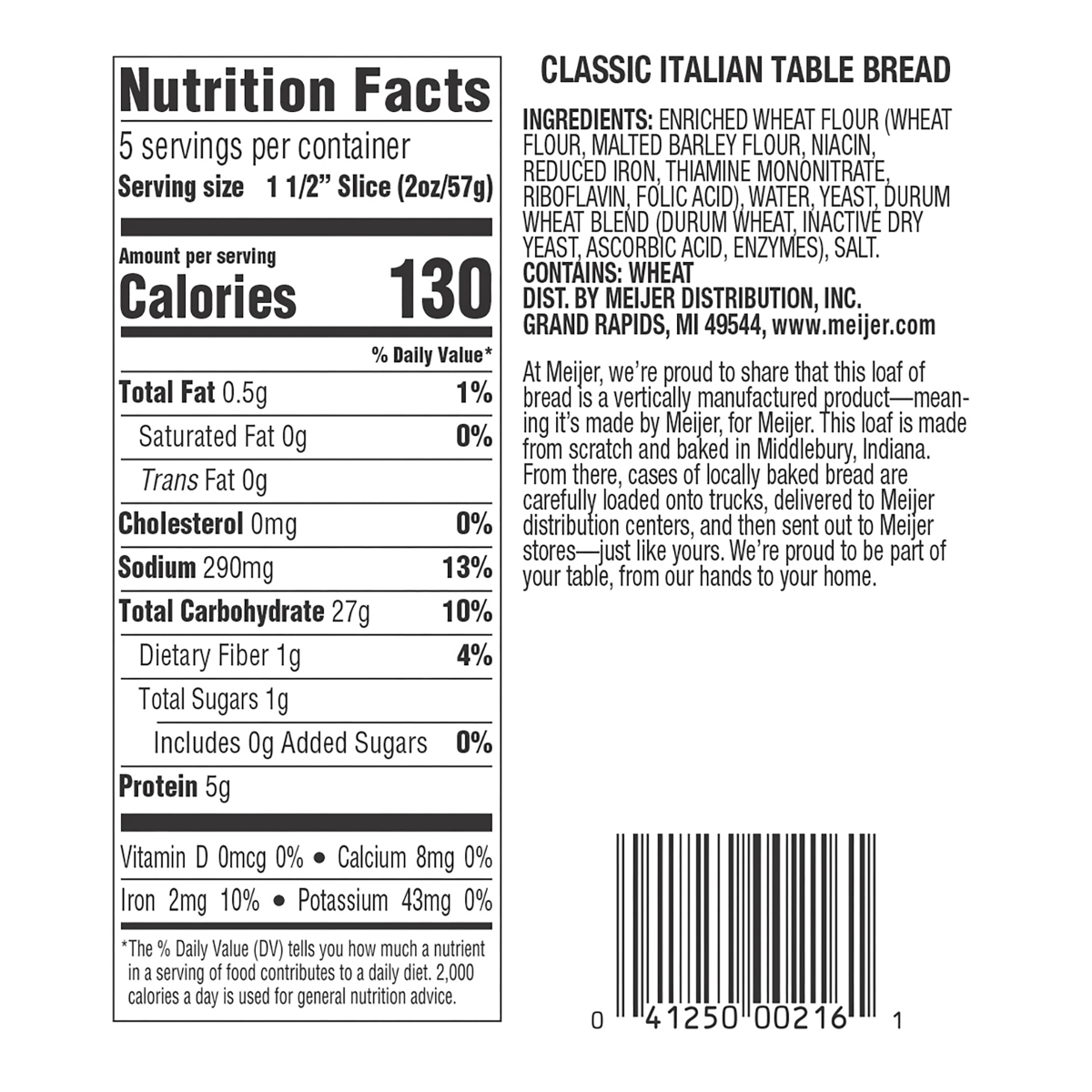 slide 3 of 3, Fresh from Meijer Classic Italian Bread, 10 oz