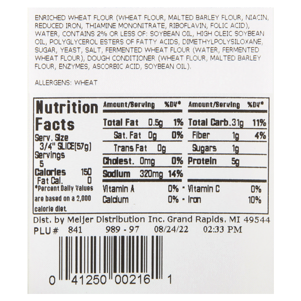 Fresh from Meijer Classic Italian Bread 10 oz Shipt