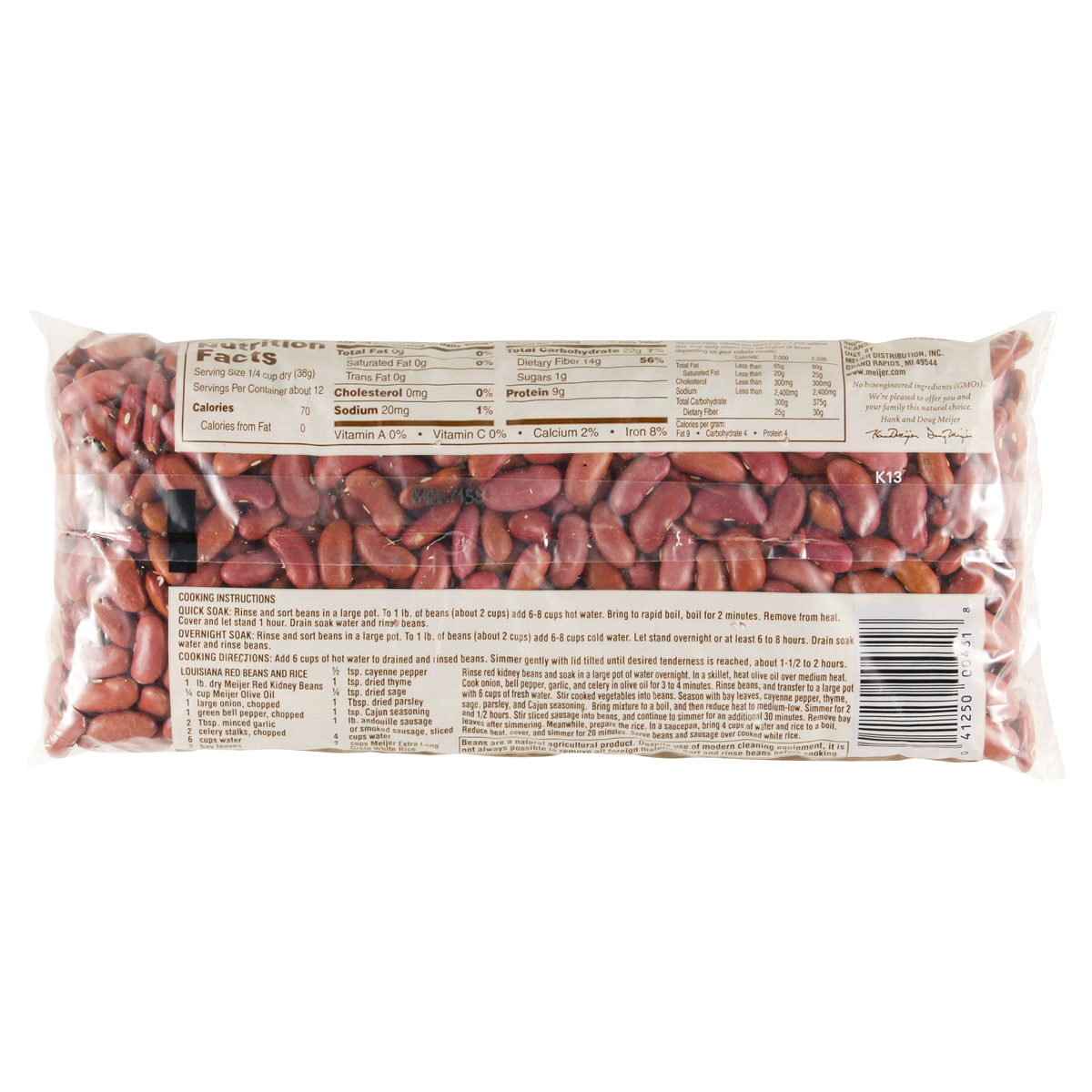 slide 2 of 2, Meijer Naturals Kidney Beans Red Bag, 16 oz