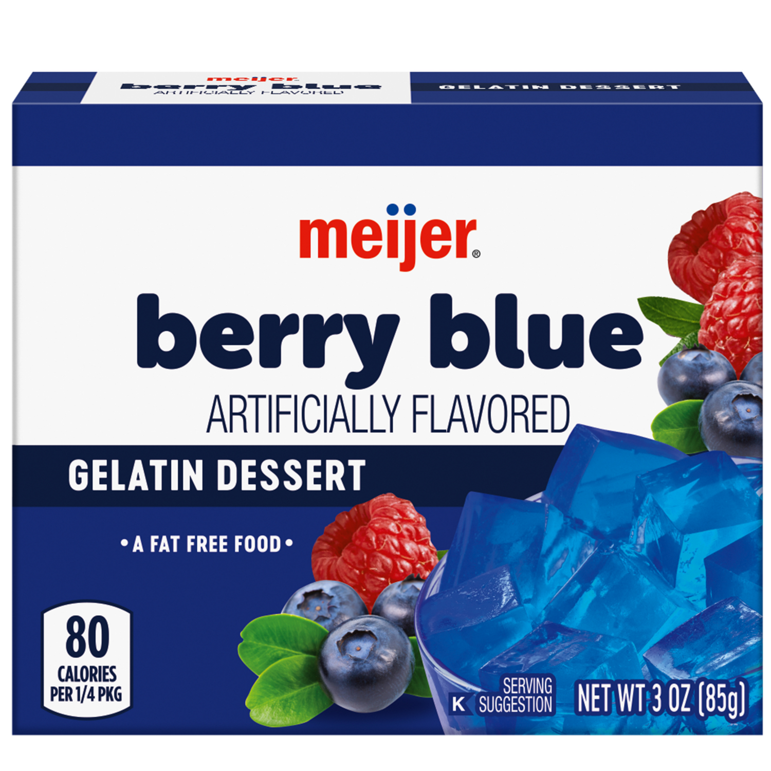 slide 1 of 5, Meijer Berry Blue Gelatin, 3 oz