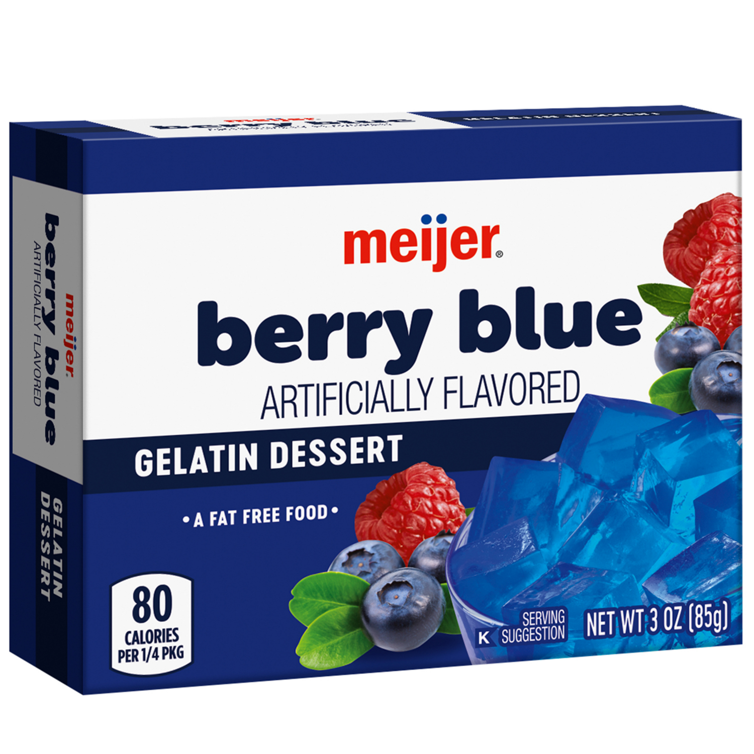 slide 4 of 5, Meijer Berry Blue Gelatin, 3 oz
