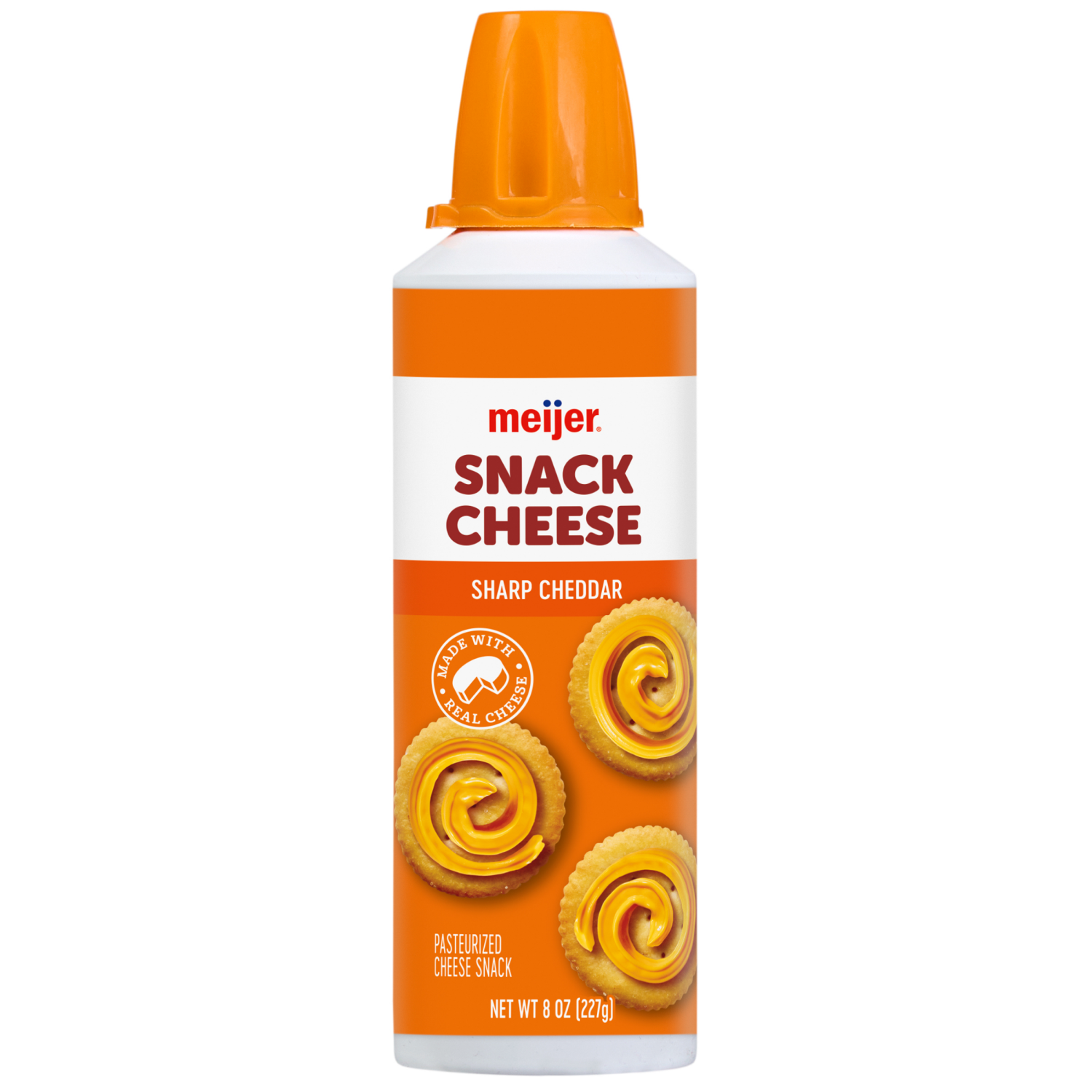 slide 1 of 3, Meijer Spray Cheese Sharp Cheddar, 8 oz