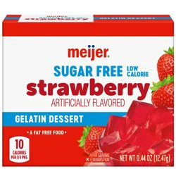 Meijer Sugar Free Strawberry Gelatin, .44 Oz