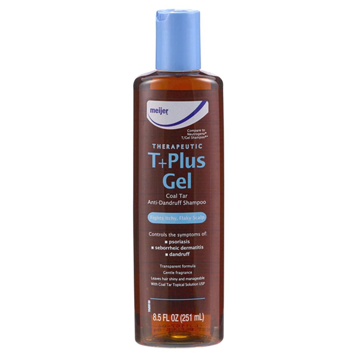 slide 1 of 5, Meijer Therapeutic T+Plus Gel Anti-Dandruff Shampoo, 8.5 oz