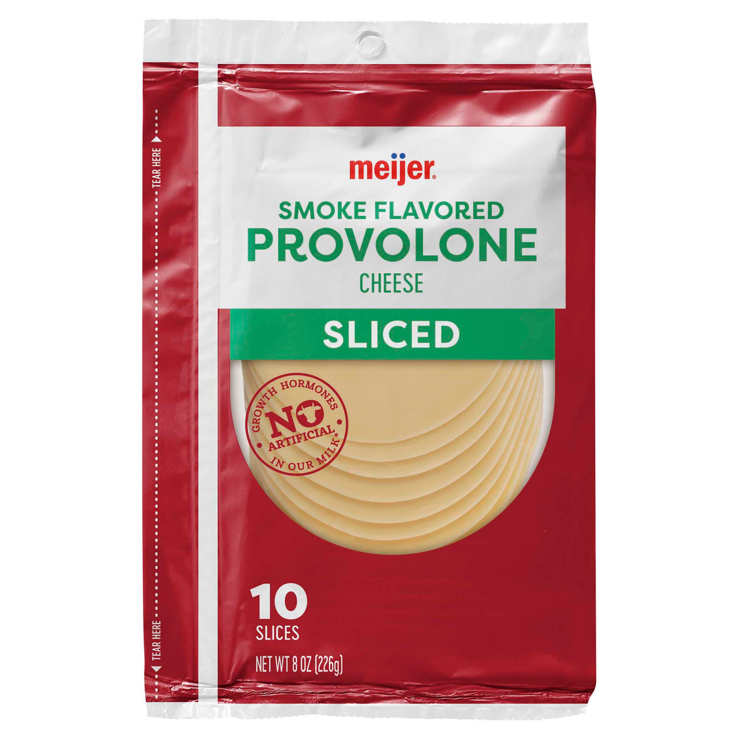 slide 1 of 2, Meijer Sliced Provolone Cheese, 8 oz