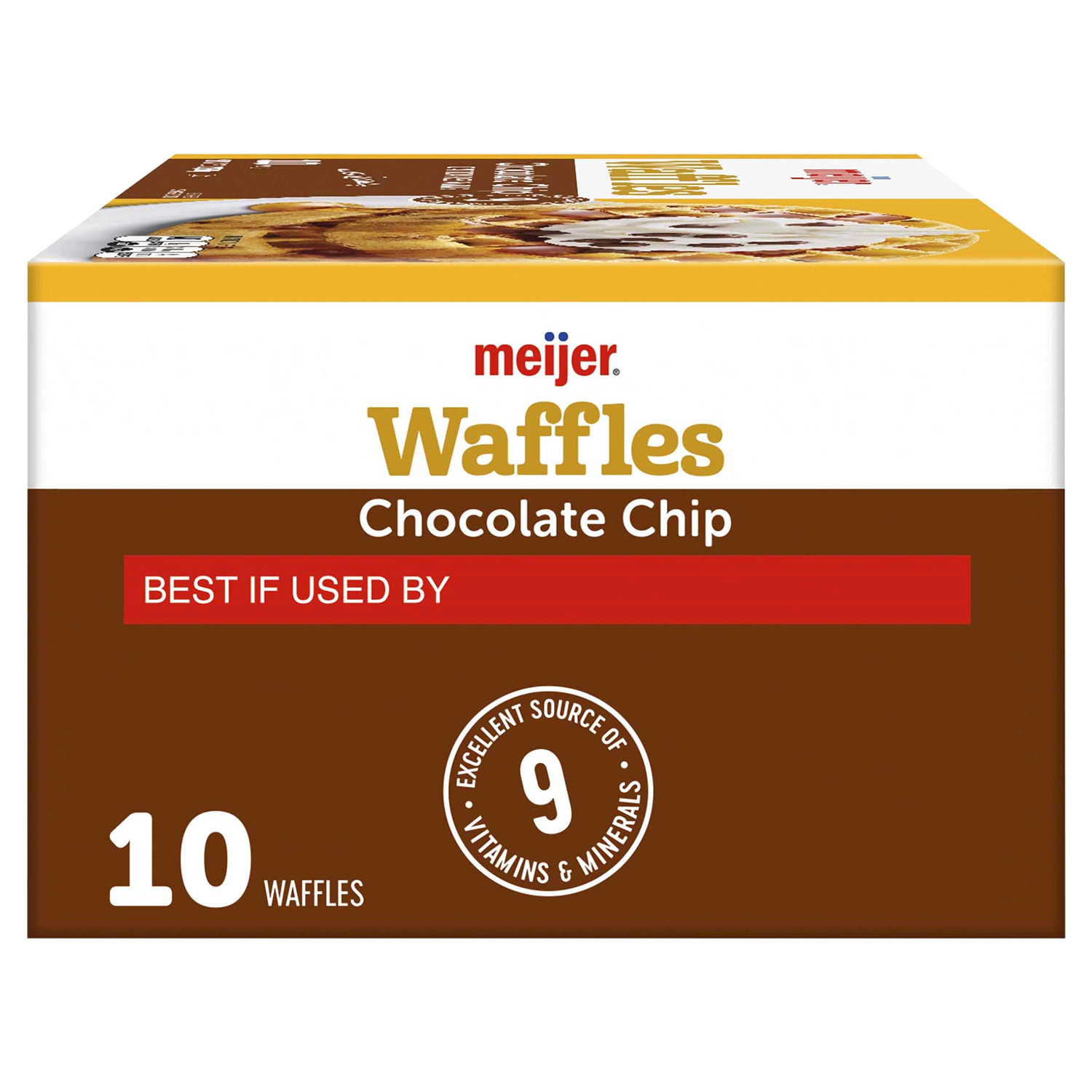 slide 3 of 5, Meijer Chocolate Chip Waffles, 10 ct; 12.3 oz