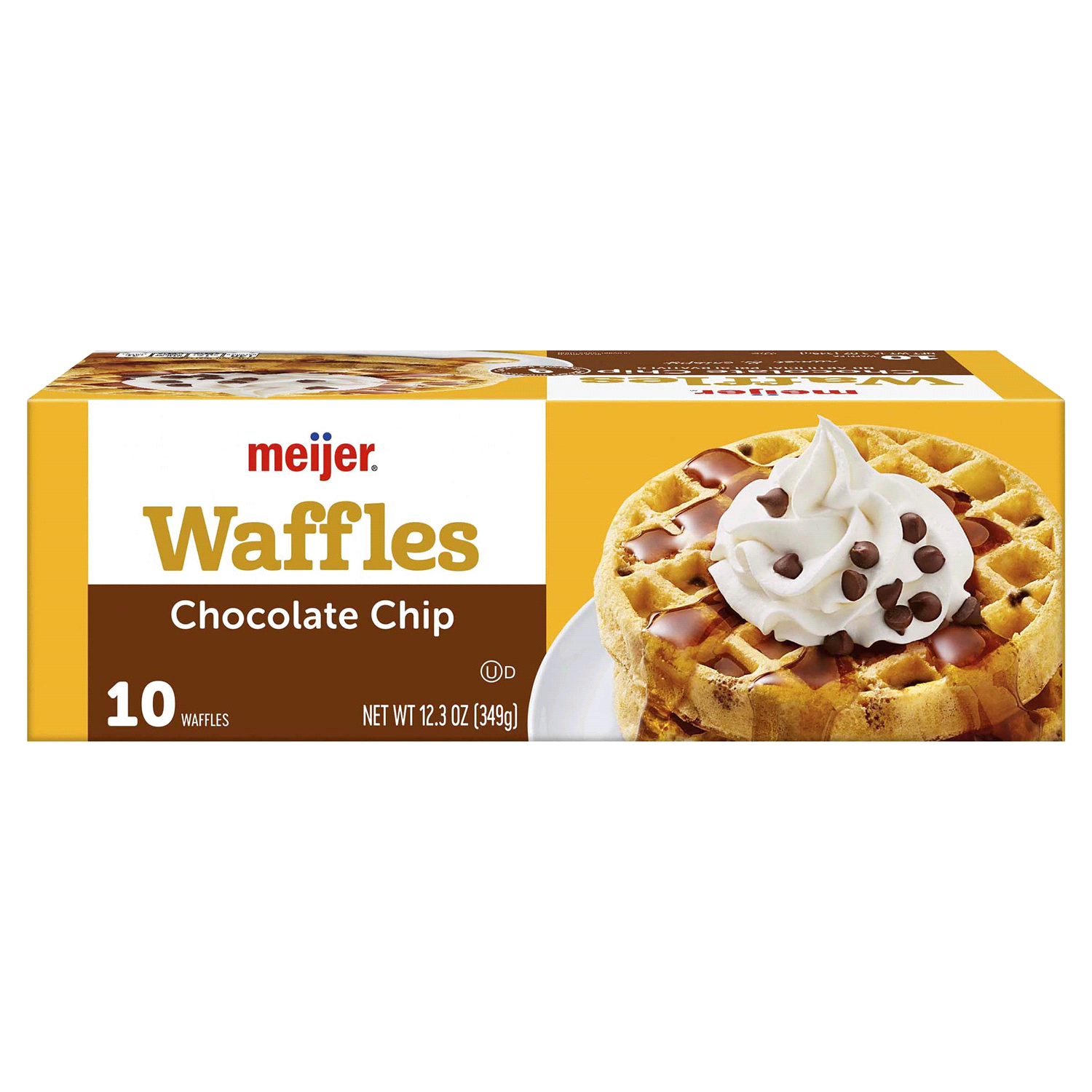 slide 5 of 5, Meijer Chocolate Chip Waffles, 10 ct; 12.3 oz