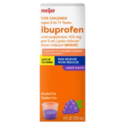 Meijer Children's Ibuprofen Oral Suspension per, Grape Flavor