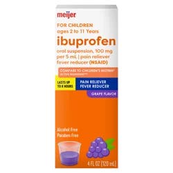 Meijer Children's Ibuprofen Oral Suspension per, Grape Flavor