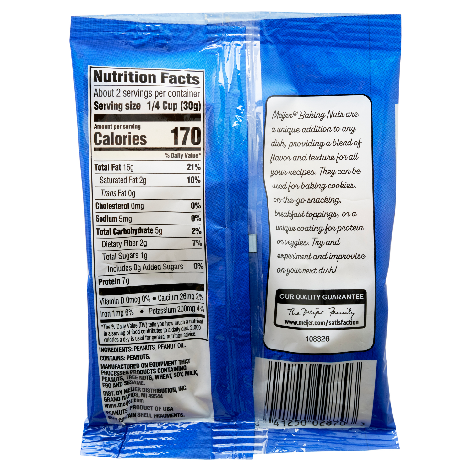 slide 2 of 2, Meijer Chopped Peanuts - 2.1 oz, 2.1 oz