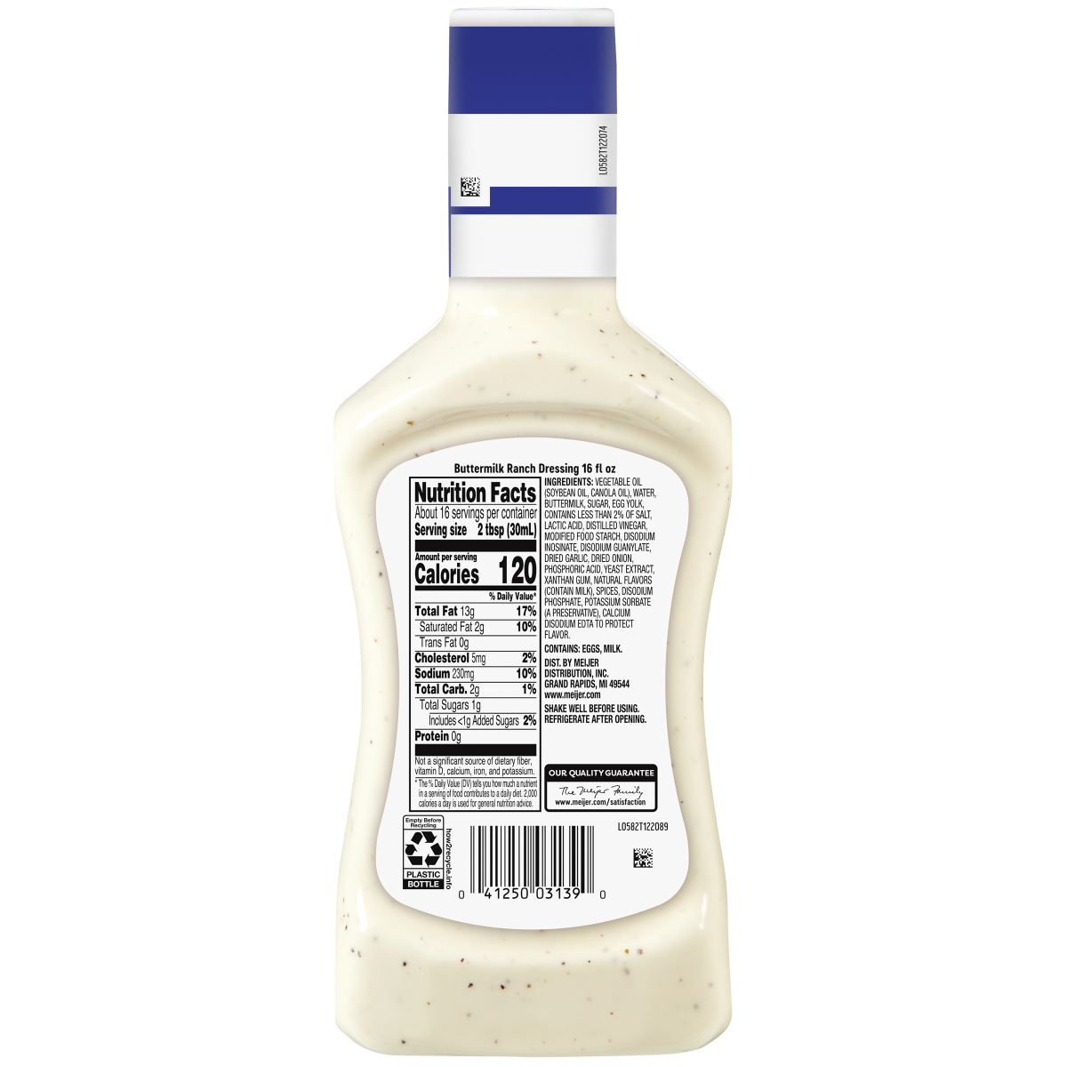 slide 2 of 2, Meijer Buttermilk Ranch Dressing, 16 oz