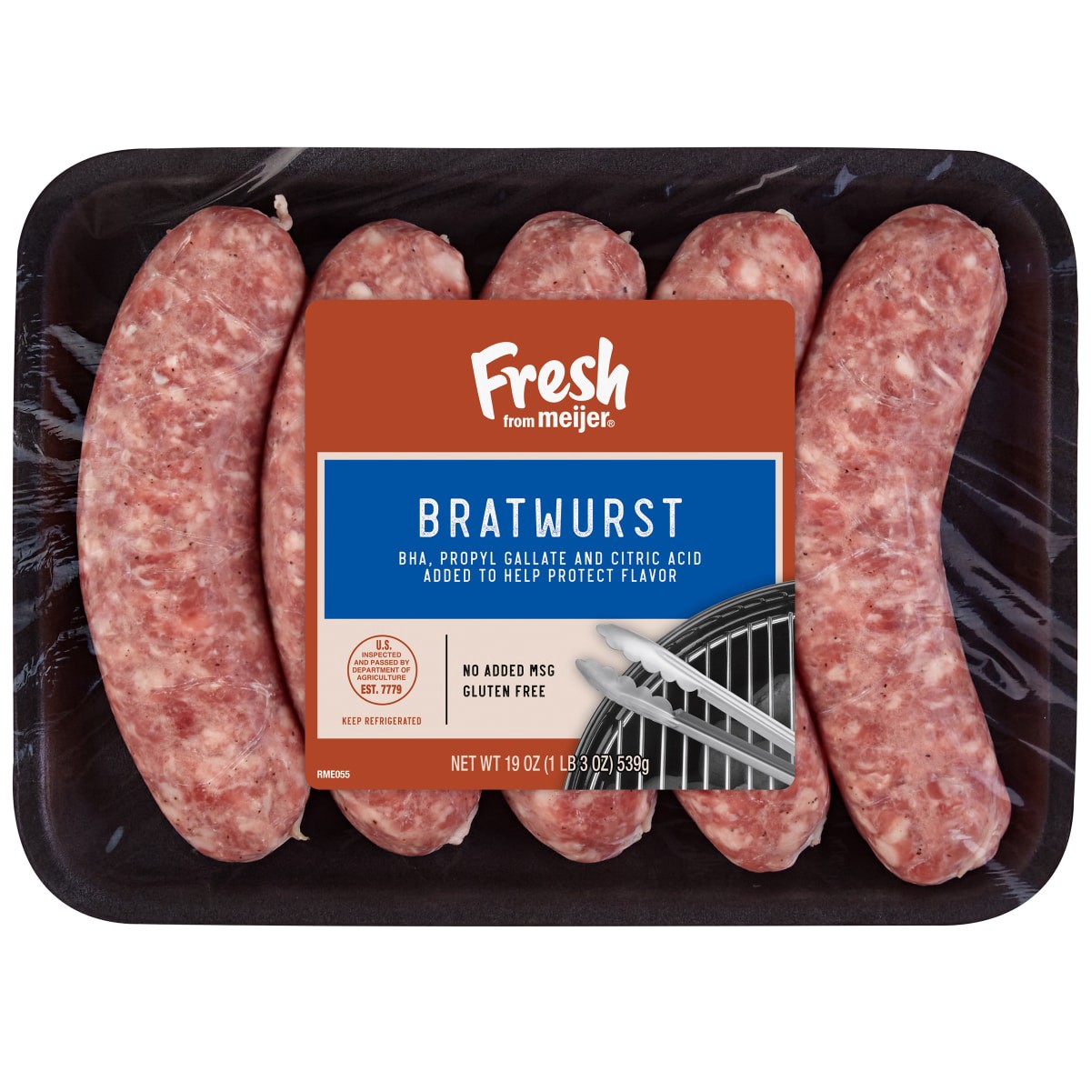 slide 1 of 5, Fresh from Meijer Original Bratwurst, 19 oz
