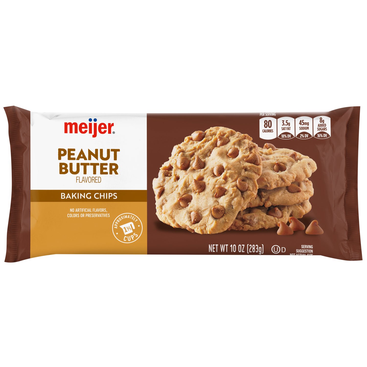 slide 1 of 2, Meijer Peanut Butter Baking Chips, 10 oz