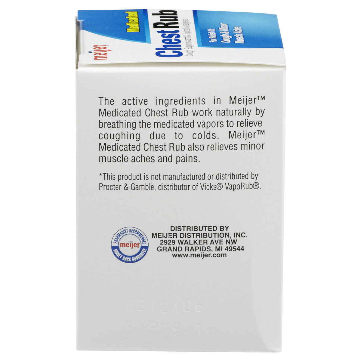 Meijer Medicated Chest Rub 3.53 oz Shipt