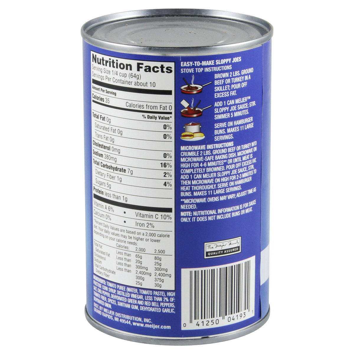 Meijer Original Sloppy Joe Sauce 26.5 oz Shipt