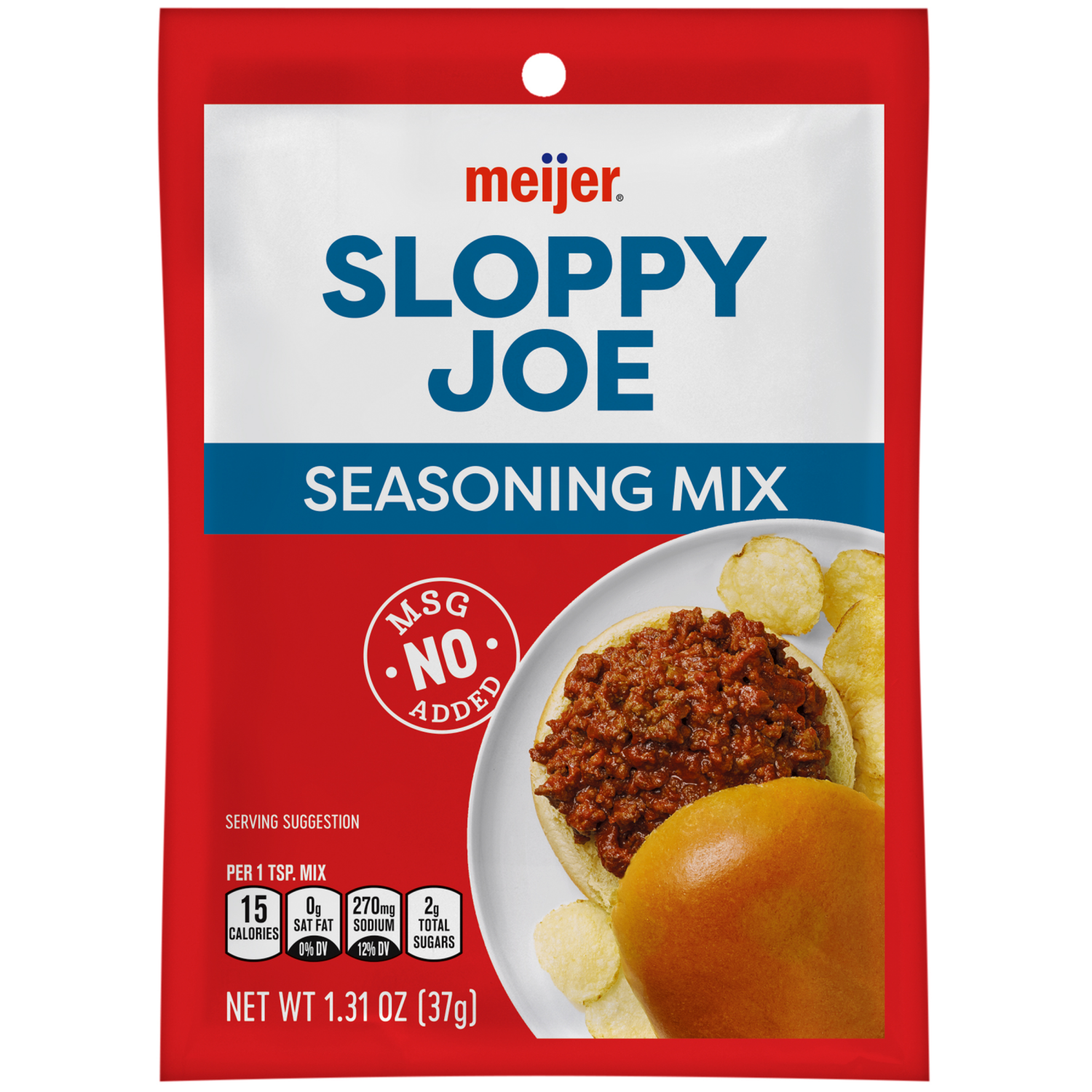 slide 1 of 2, Meijer Sloppy Joe Seasoning Mix - 1.31 oz, 1.31 oz