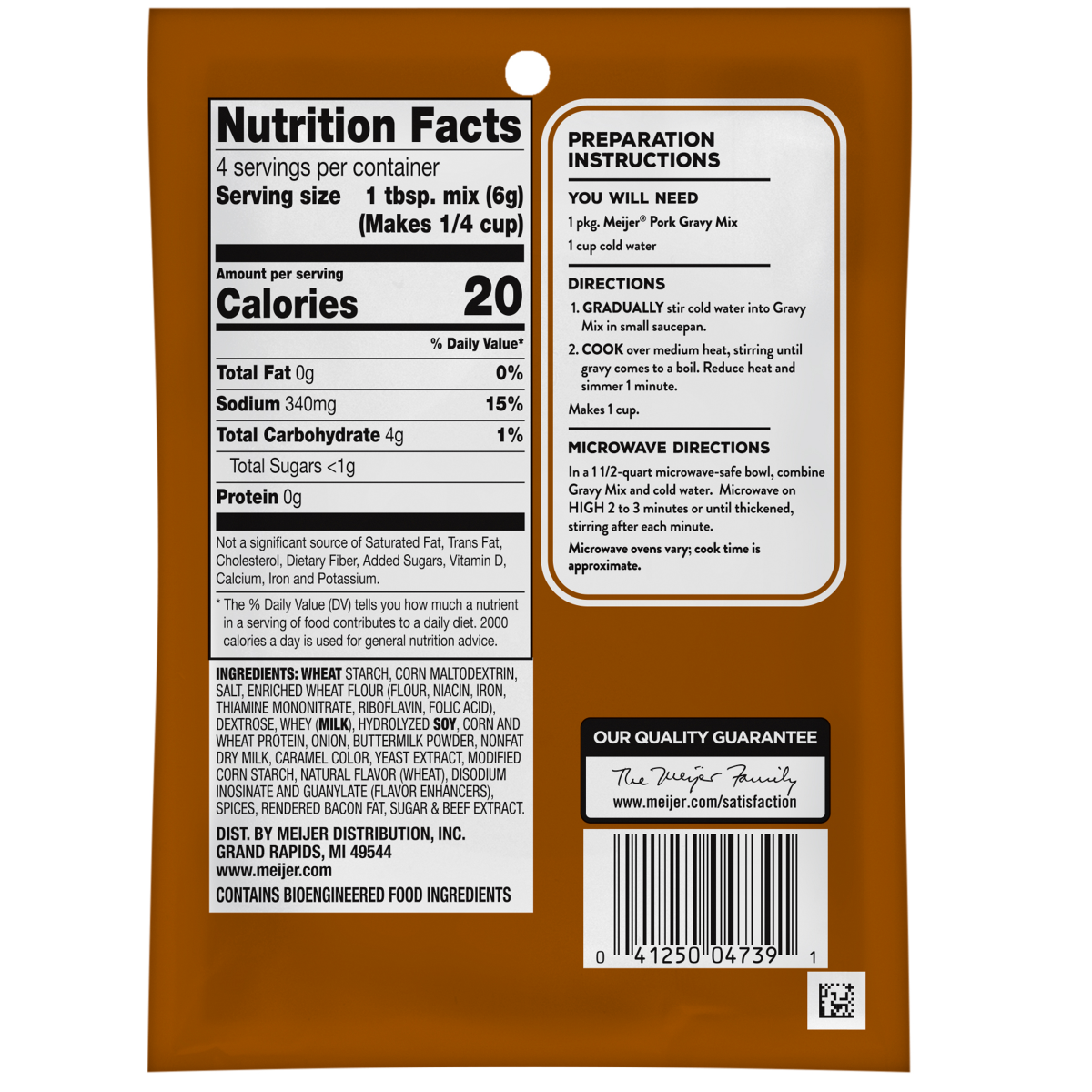 slide 2 of 2, Meijer Pork Gravy Mix, 0.87 oz