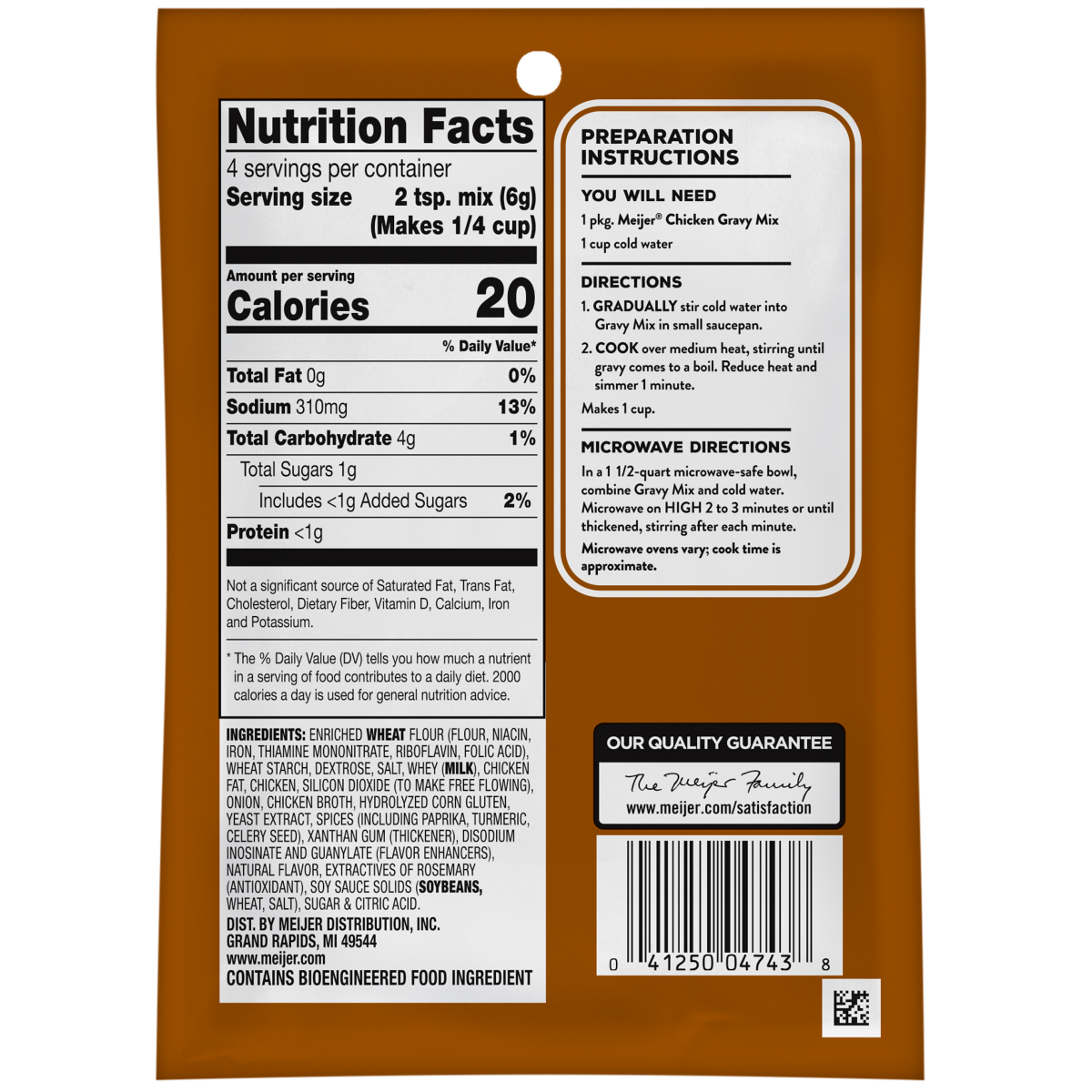 slide 2 of 2, Meijer Chicken Gravy Mix, 0.87 oz