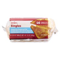 slide 15 of 25, Meijer 2% American Cheese Singles, 12 oz