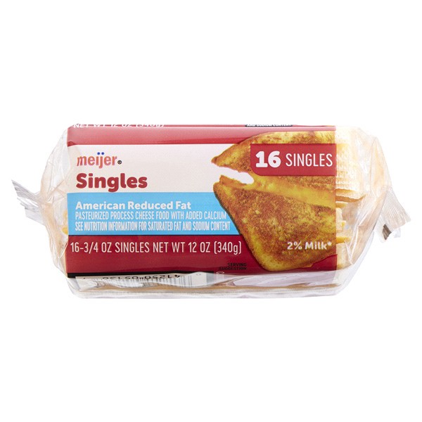 slide 16 of 25, Meijer 2% American Cheese Singles, 12 oz