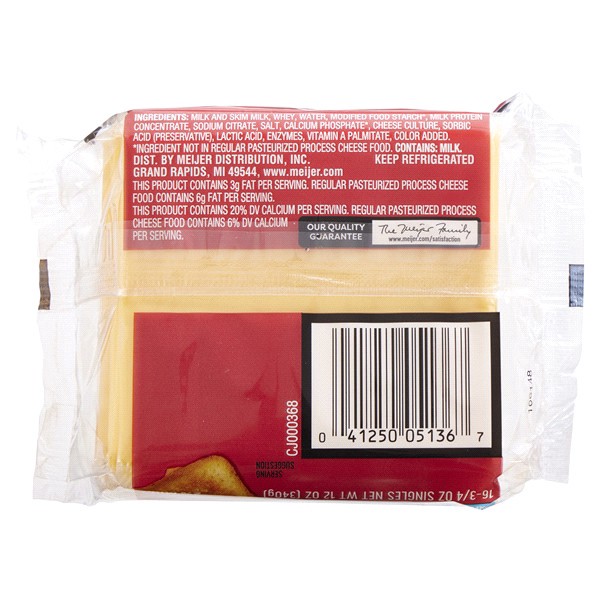 slide 20 of 25, Meijer 2% American Cheese Singles, 12 oz