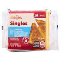 slide 7 of 25, Meijer 2% American Cheese Singles, 12 oz