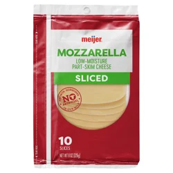Meijer Sliced Mozzarella Cheese - 8 oz