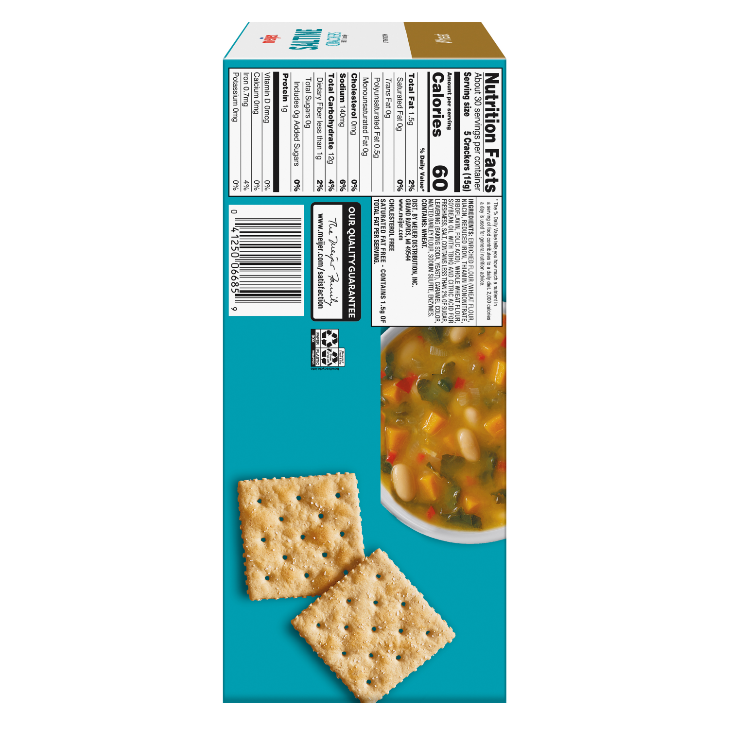 slide 4 of 8, Meijer Select Wheat Saltine Crackers, 16 oz