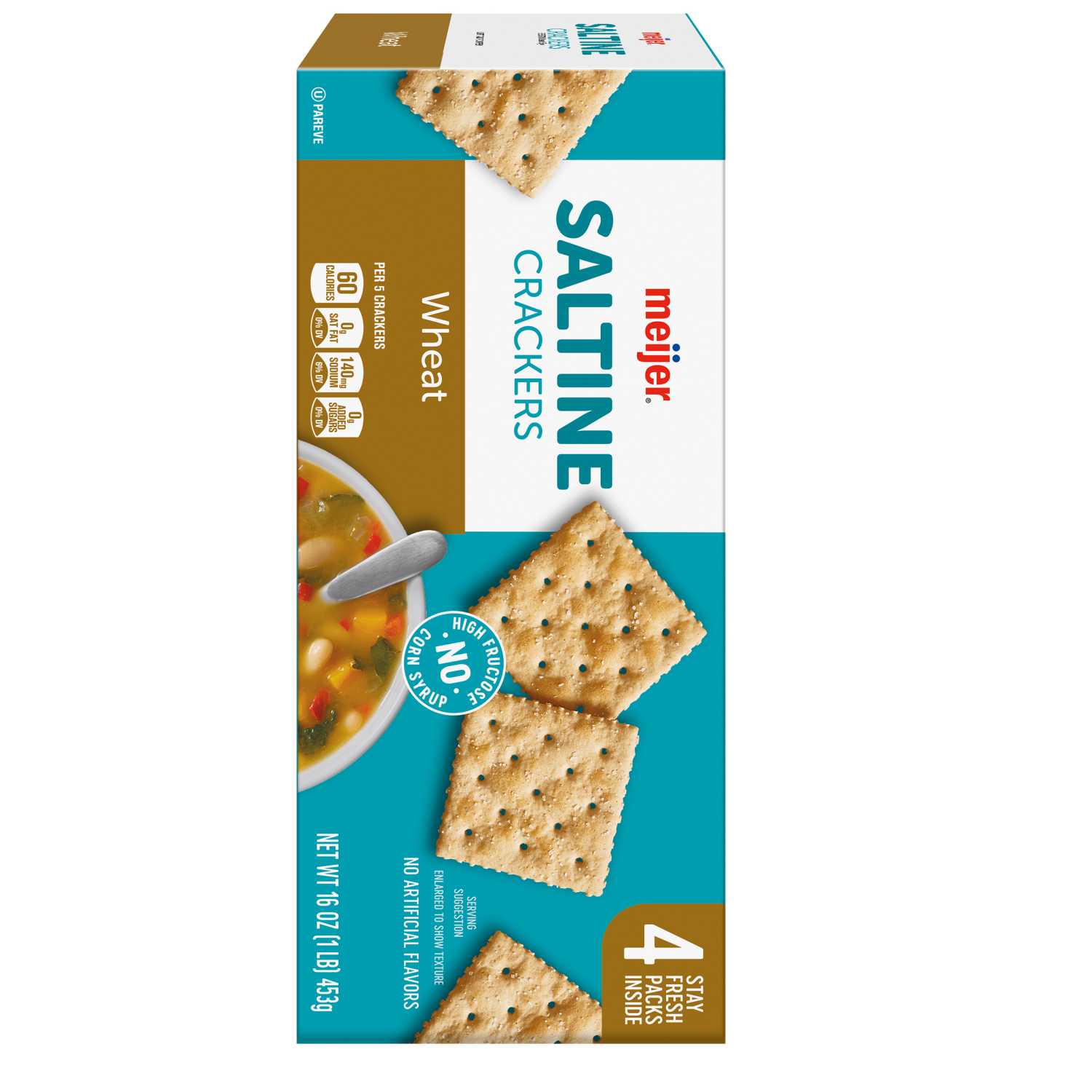 slide 5 of 8, Meijer Select Wheat Saltine Crackers, 16 oz