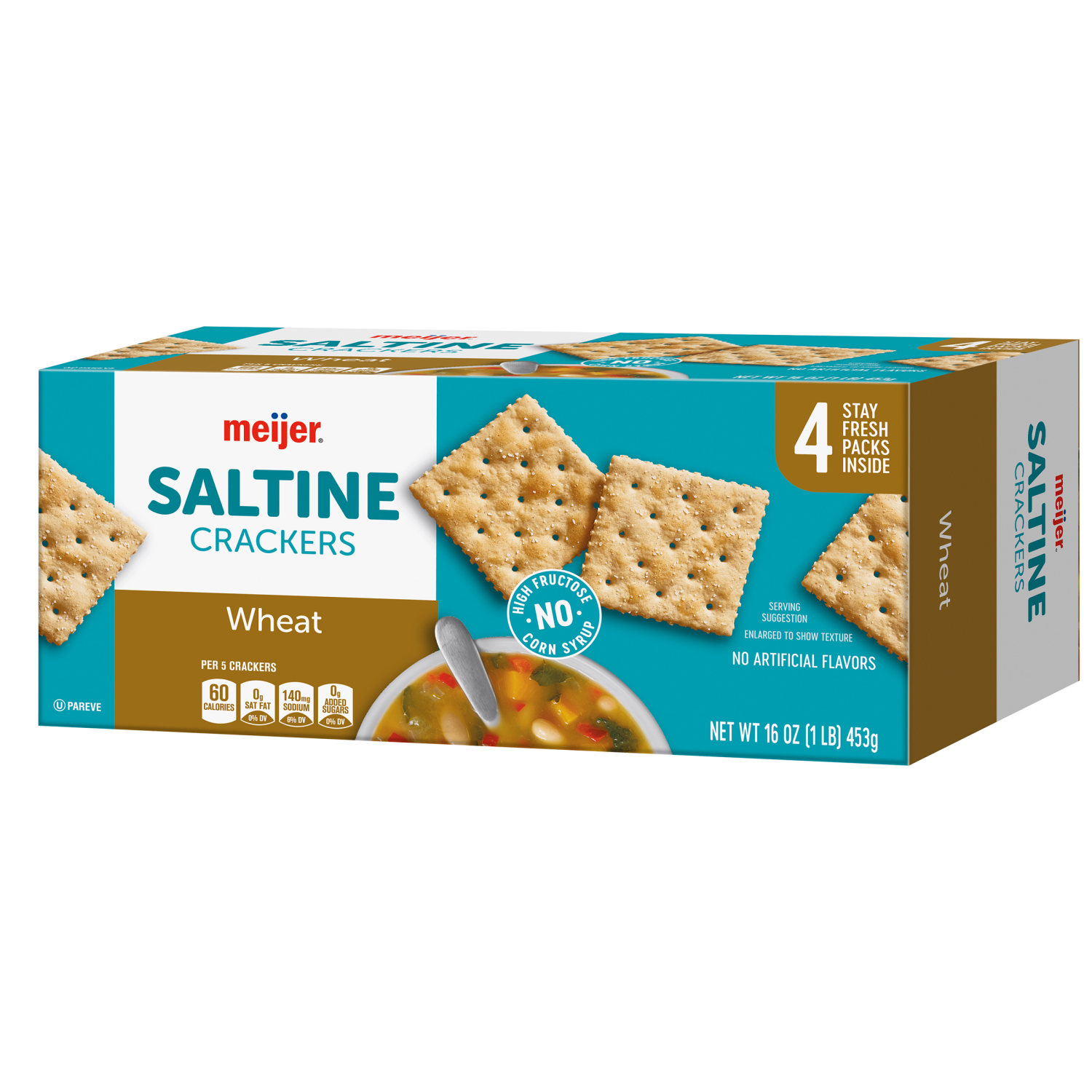 slide 7 of 8, Meijer Select Wheat Saltine Crackers, 16 oz