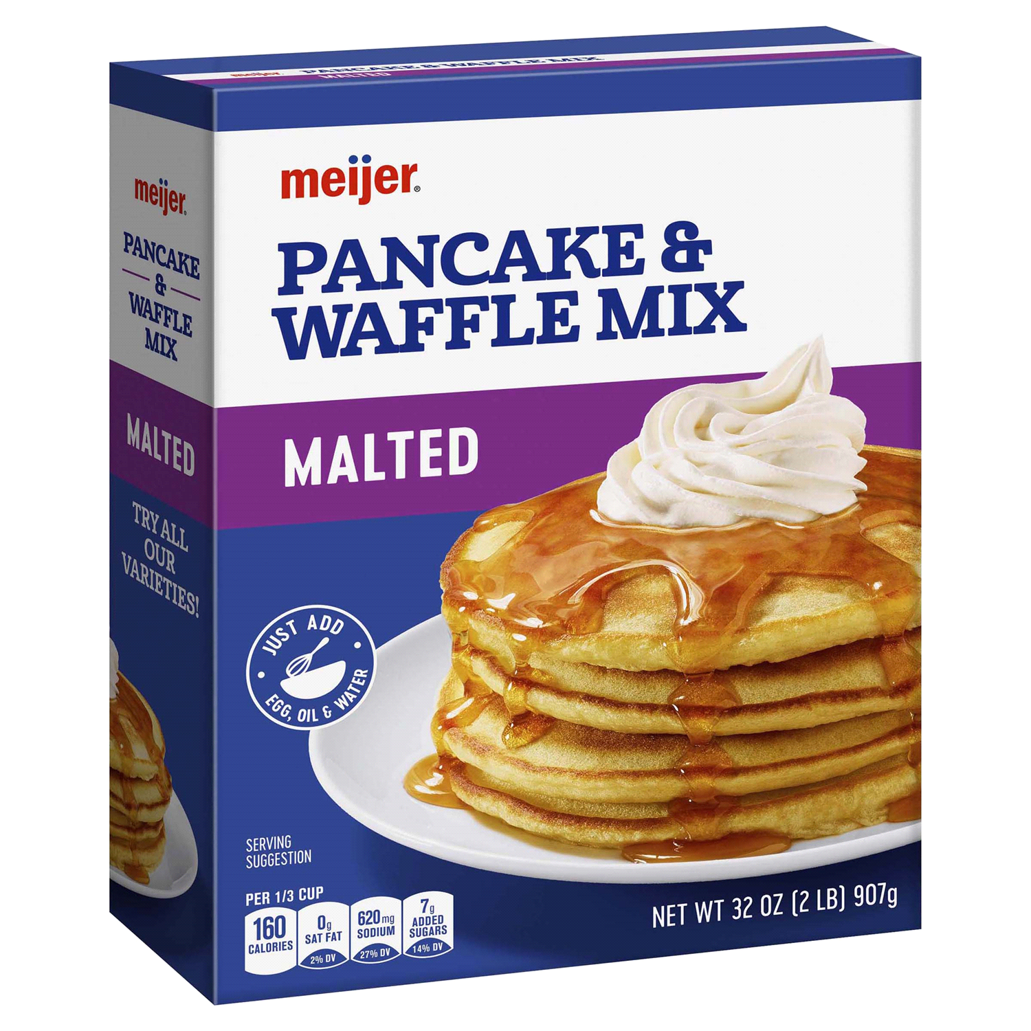slide 4 of 5, Meijer Malted Pancake & Waffle Mix, 32 oz