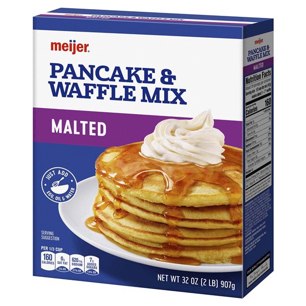 slide 4 of 29, Meijer Malted Pancake & Waffle Mix, 32 oz