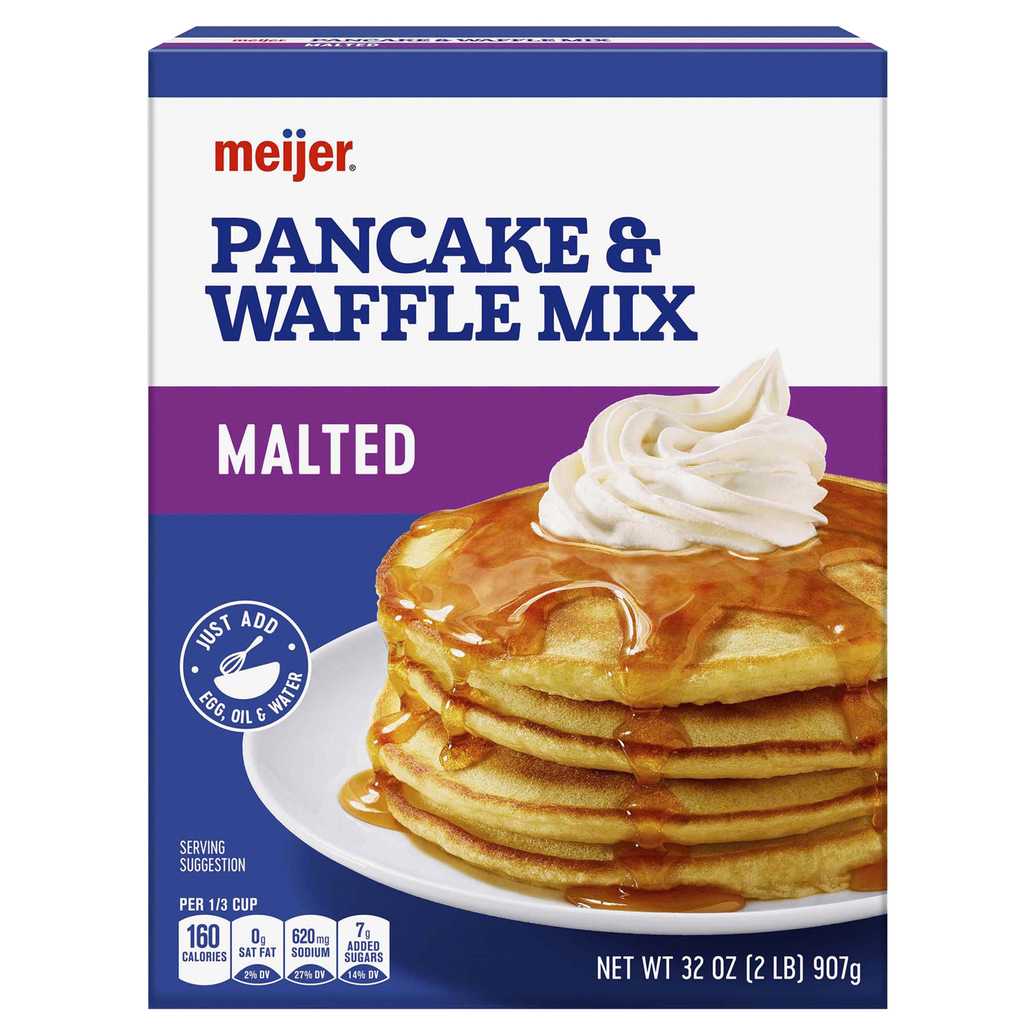 slide 1 of 5, Meijer Malted Pancake & Waffle Mix, 32 oz