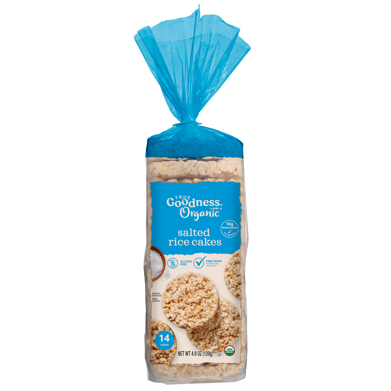 slide 1 of 3, True Goodness Organic Rice Cakes, 4.9 oz