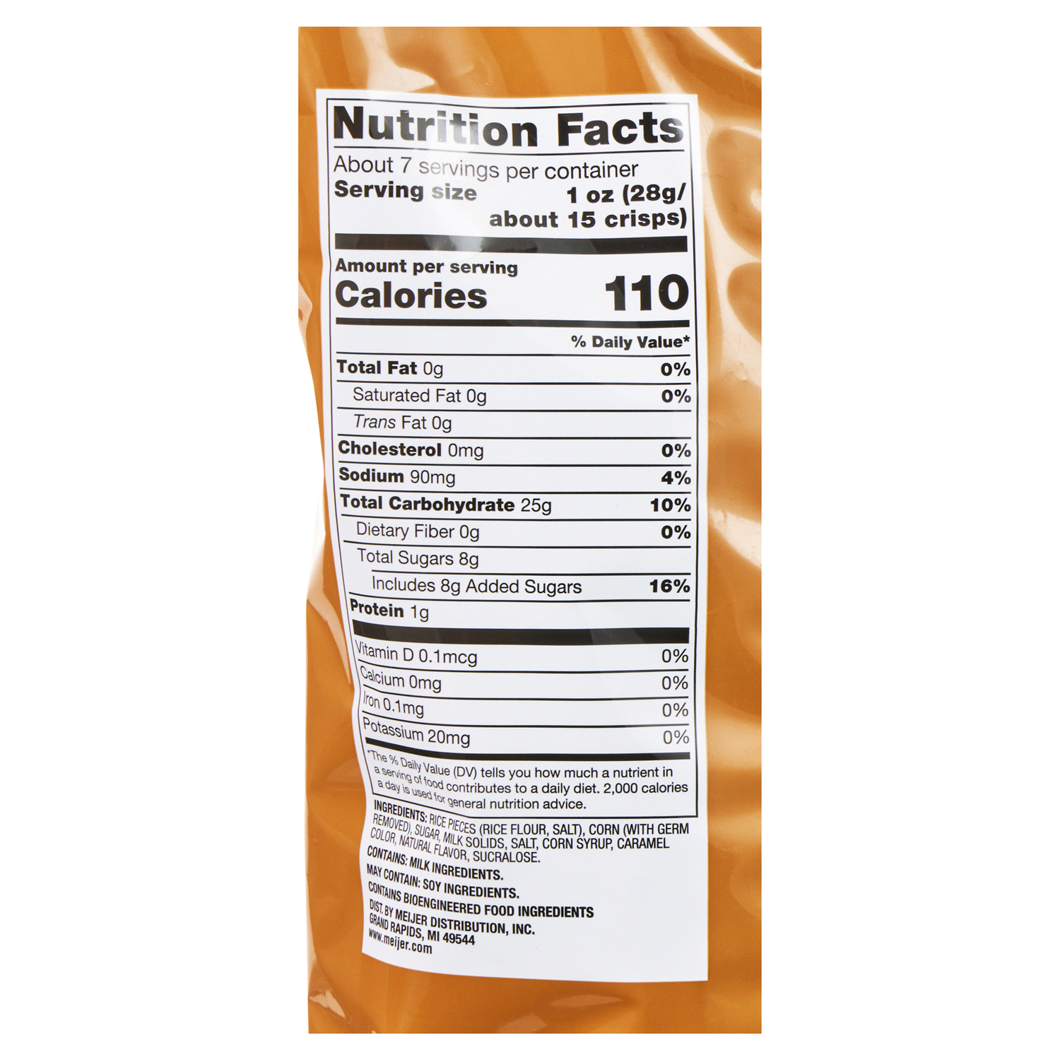 slide 2 of 2, Meijer Caramel Rice Crisps, 7.04 oz