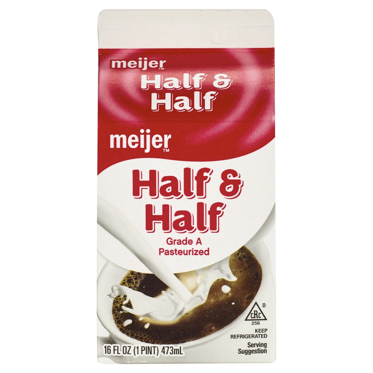 slide 6 of 6, Meijer Half & Half, 16 fl oz